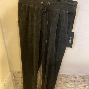 Bebe Charcoal soft pants w/ Drawstrings (New-Sz XS)